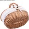 Large 15.4" Wicker Picnic Basket with Removable Liner Empty Picnic Baskets with Lid, Picnic Hamper with Foldable Handles for Picnic, Natural Color, Large